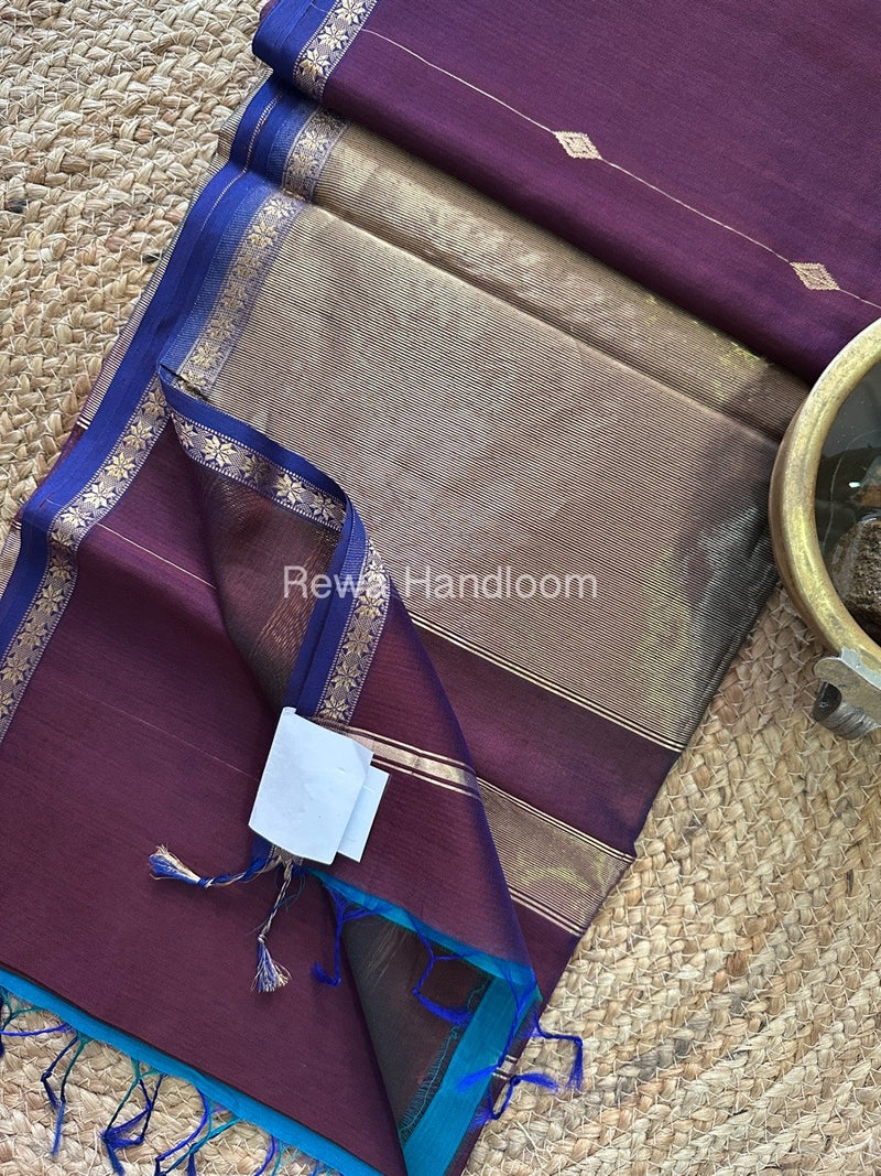  Zari Butti Maheshwari Saree