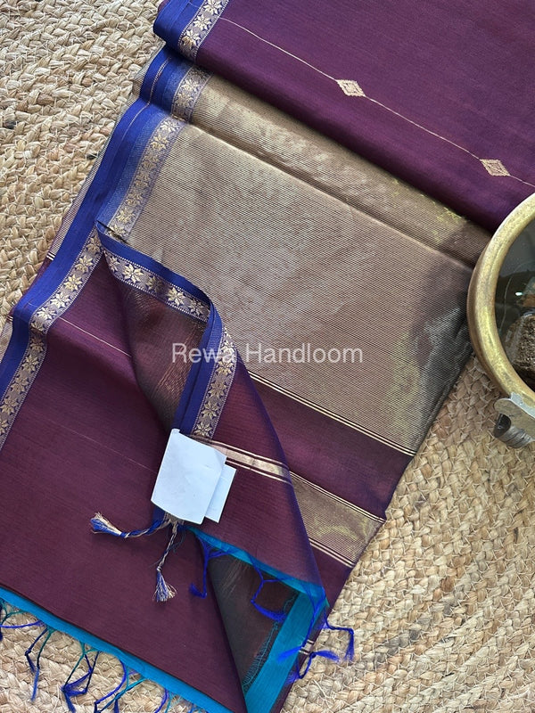  Zari Butti Maheshwari Saree