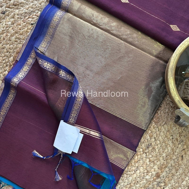  Zari Butti Maheshwari Saree