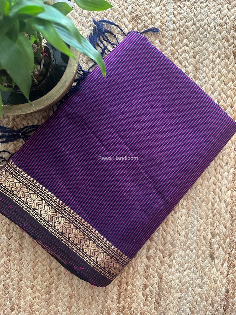Maheshwari Magenta Garbha Reshami Silk Saree GS246