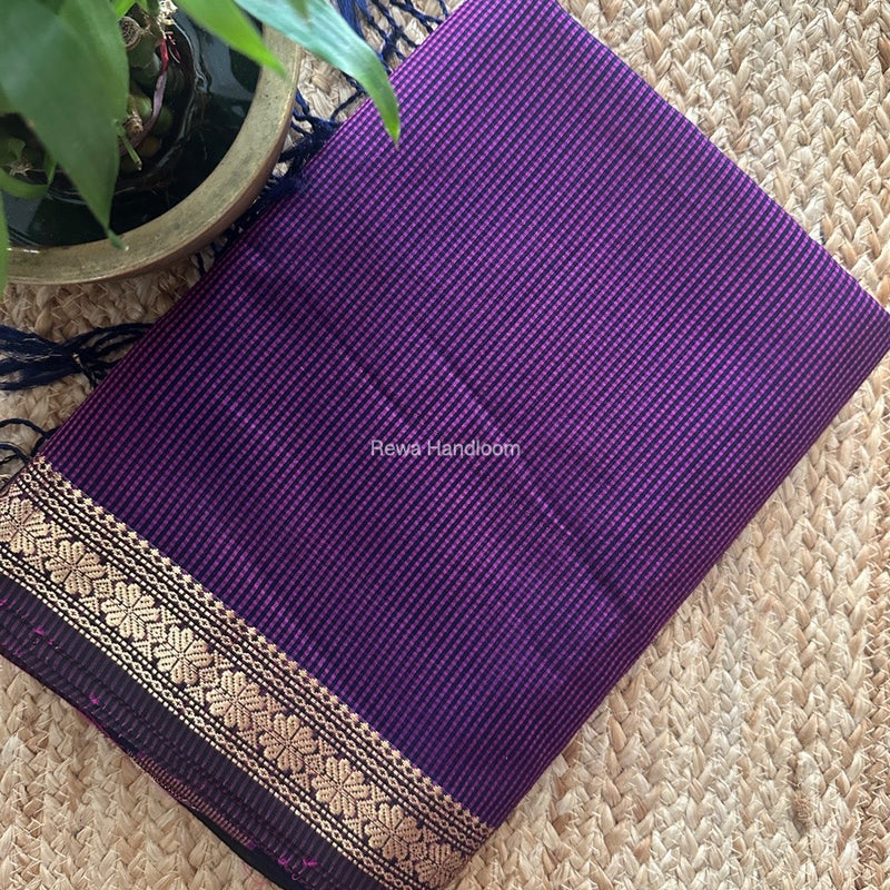 Maheshwari Magenta Garbha Reshami Silk Saree GS246