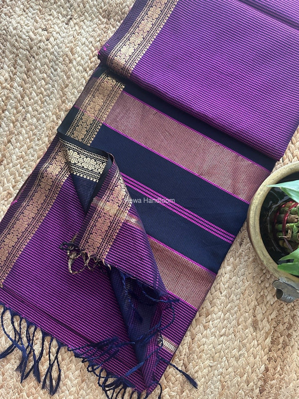 Maheshwari Magenta Garbha Reshami Silk Saree GS246