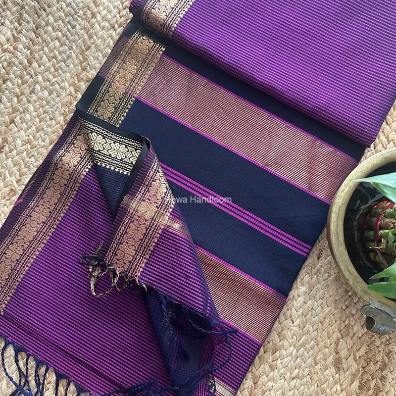 Maheshwari Magenta Garbha Reshami Silk Saree GS246