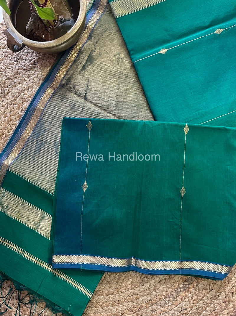  Zari Butti Maheshwari Saree