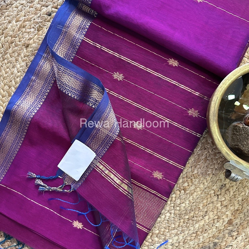  Zari Butti Maheshwari Saree