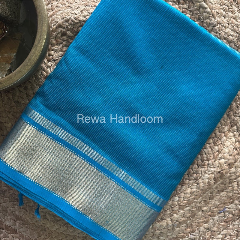 Exclusive Maheswari Self Checks Dark Blue Saree MCS060