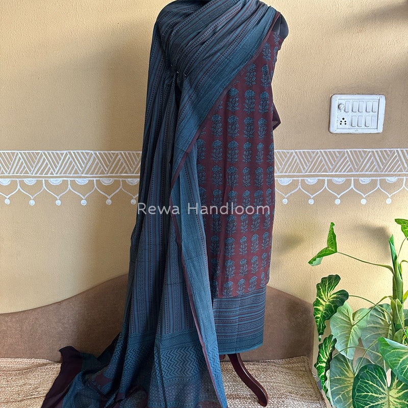  Bagh Print Cotton Suit