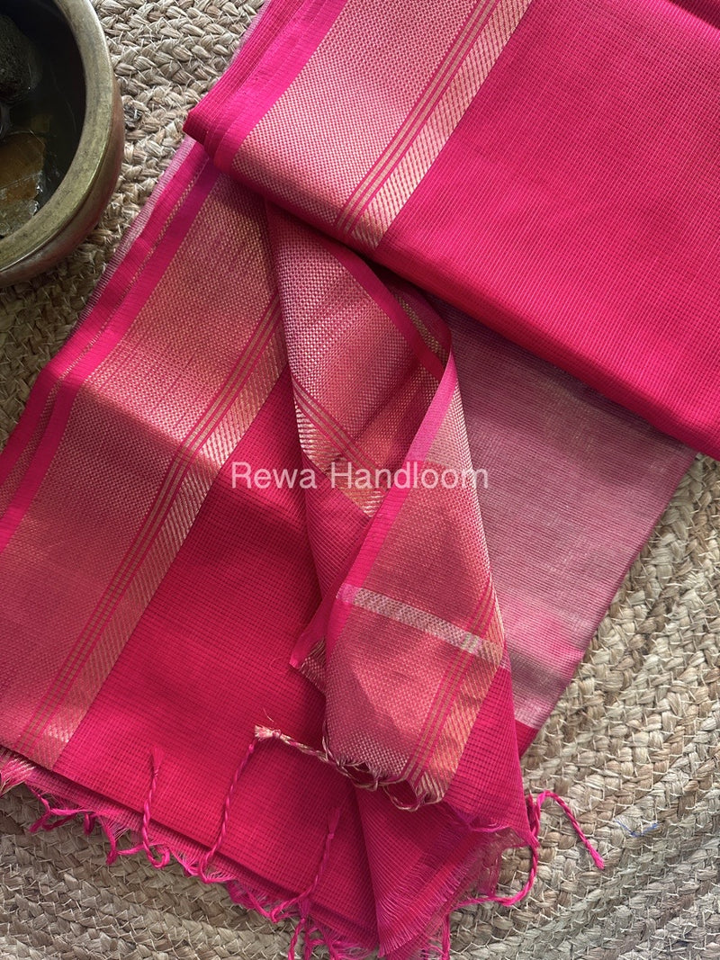 Exclusive Maheswari Self Checks Saree