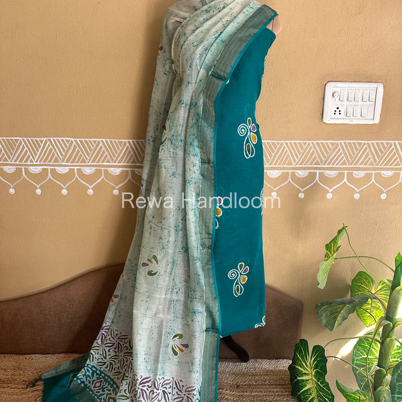 Maheshwari Batik Printed Dress Material