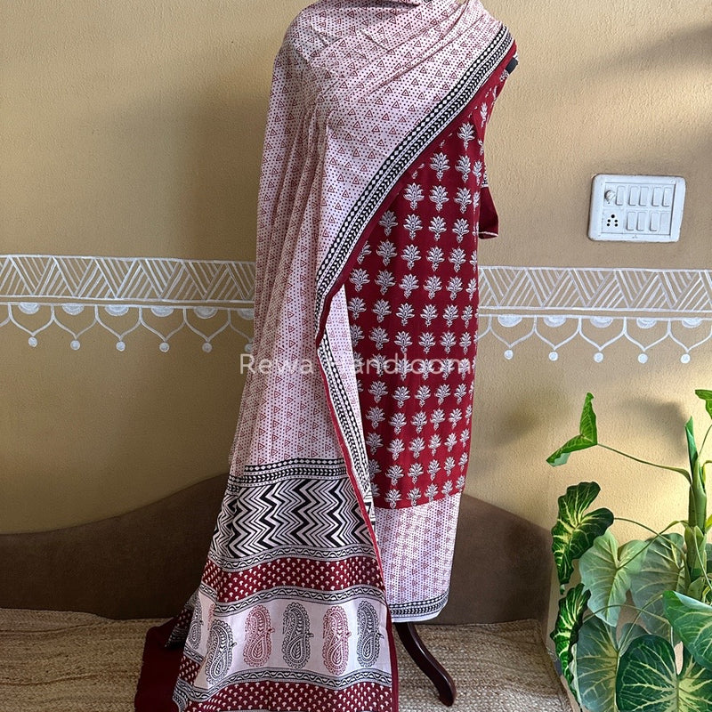  Bagh Print Cotton Suit
