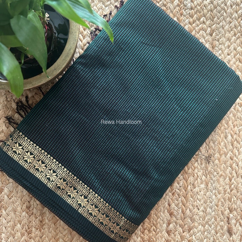 Maheshwari Green Garbha Reshami Silk Saree GS250