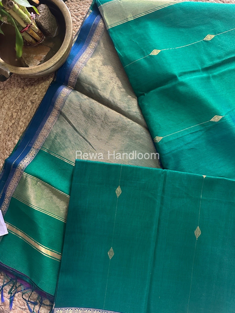  Zari Butti Maheshwari Saree