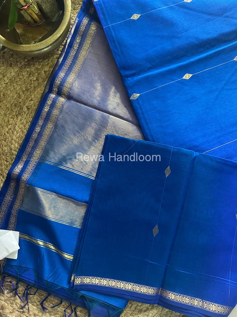  Zari Butti Maheshwari Saree