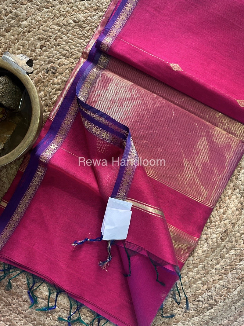  Zari Butti Maheshwari Saree