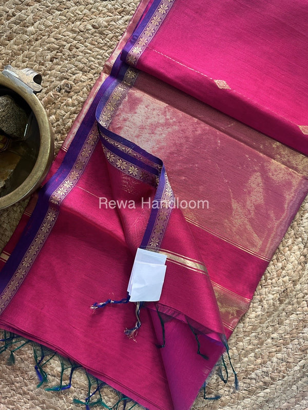  Zari Butti Maheshwari Saree