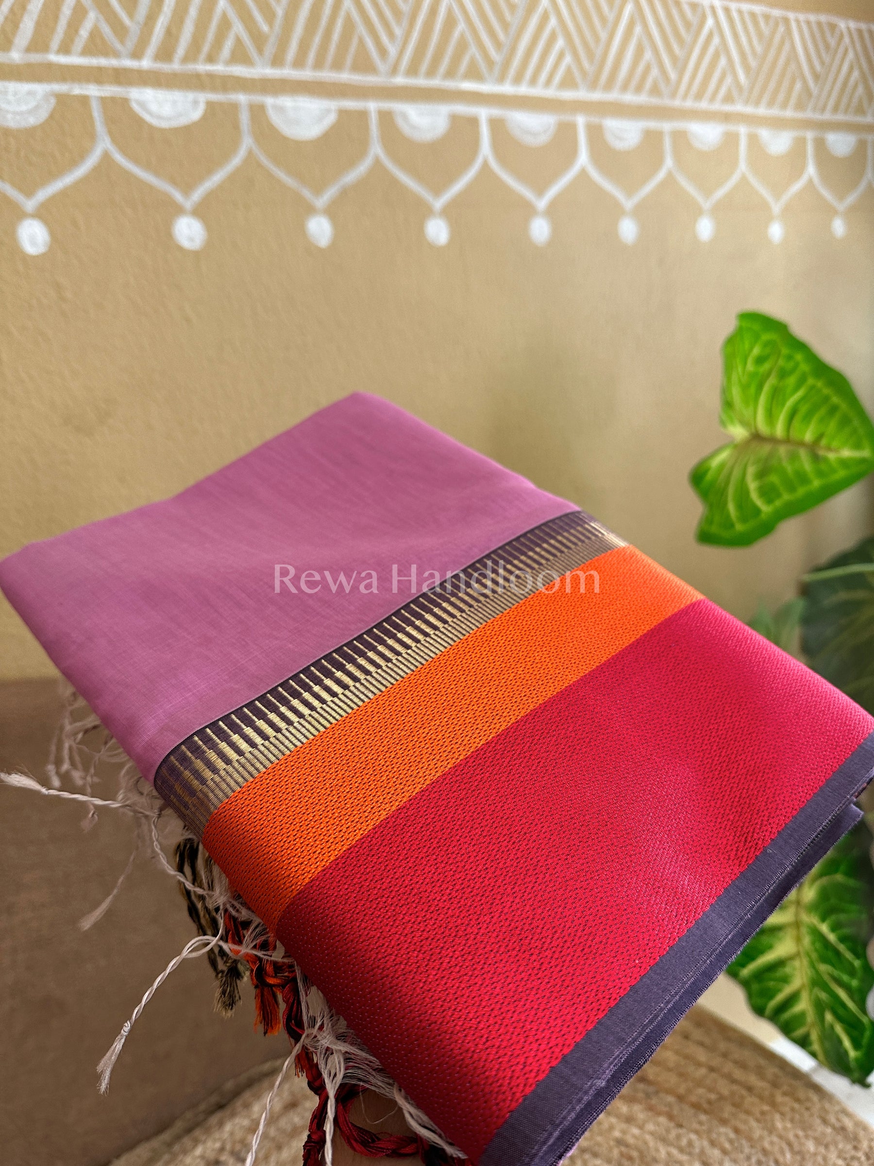 Maheshwari Multicolor Border Saree