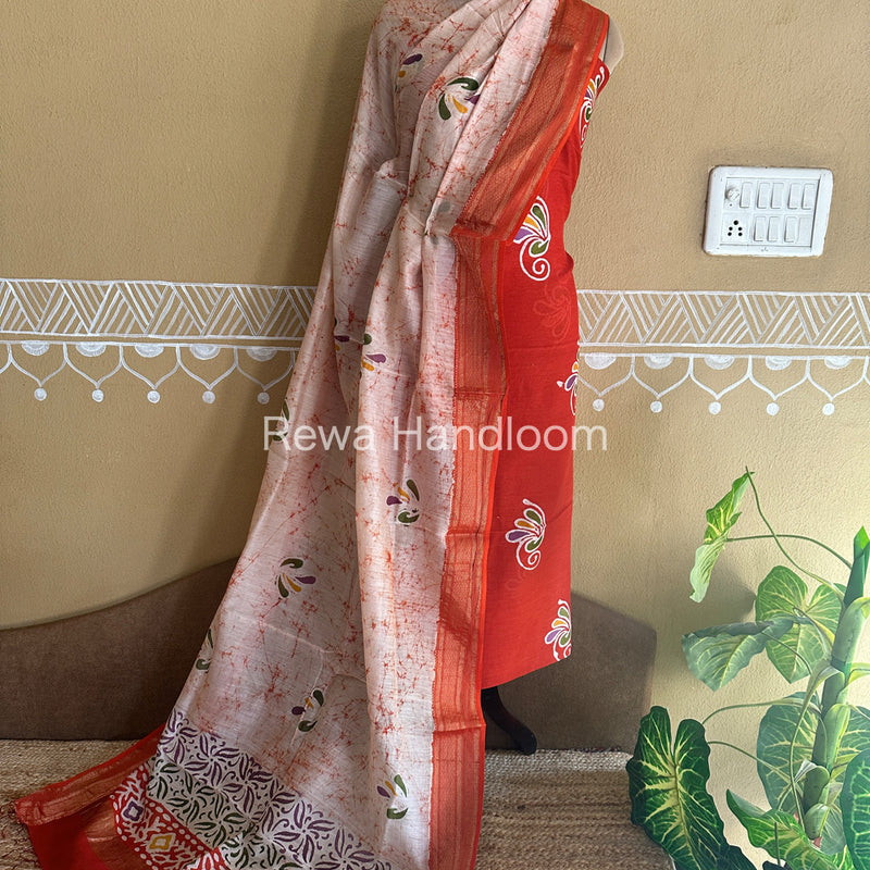Maheshwari Batik Printed Dress Material