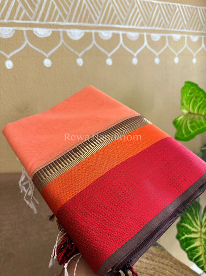 Maheshwari Multicolor Border Saree