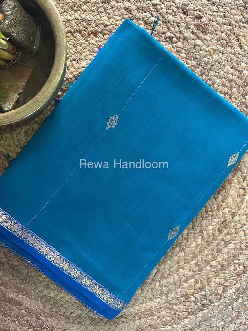 Rama Zari Butti Maheshwari Saree SBS014