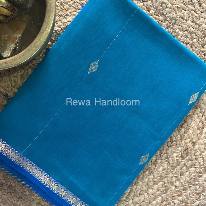 Rama Zari Butti Maheshwari Saree SBS014
