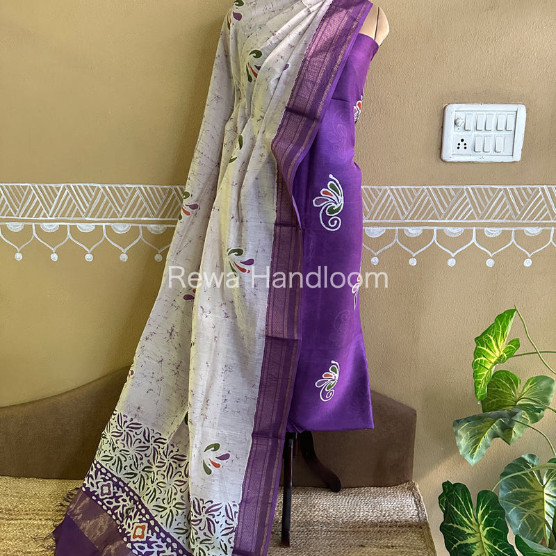 Maheshwari Batik Printed Dress Material