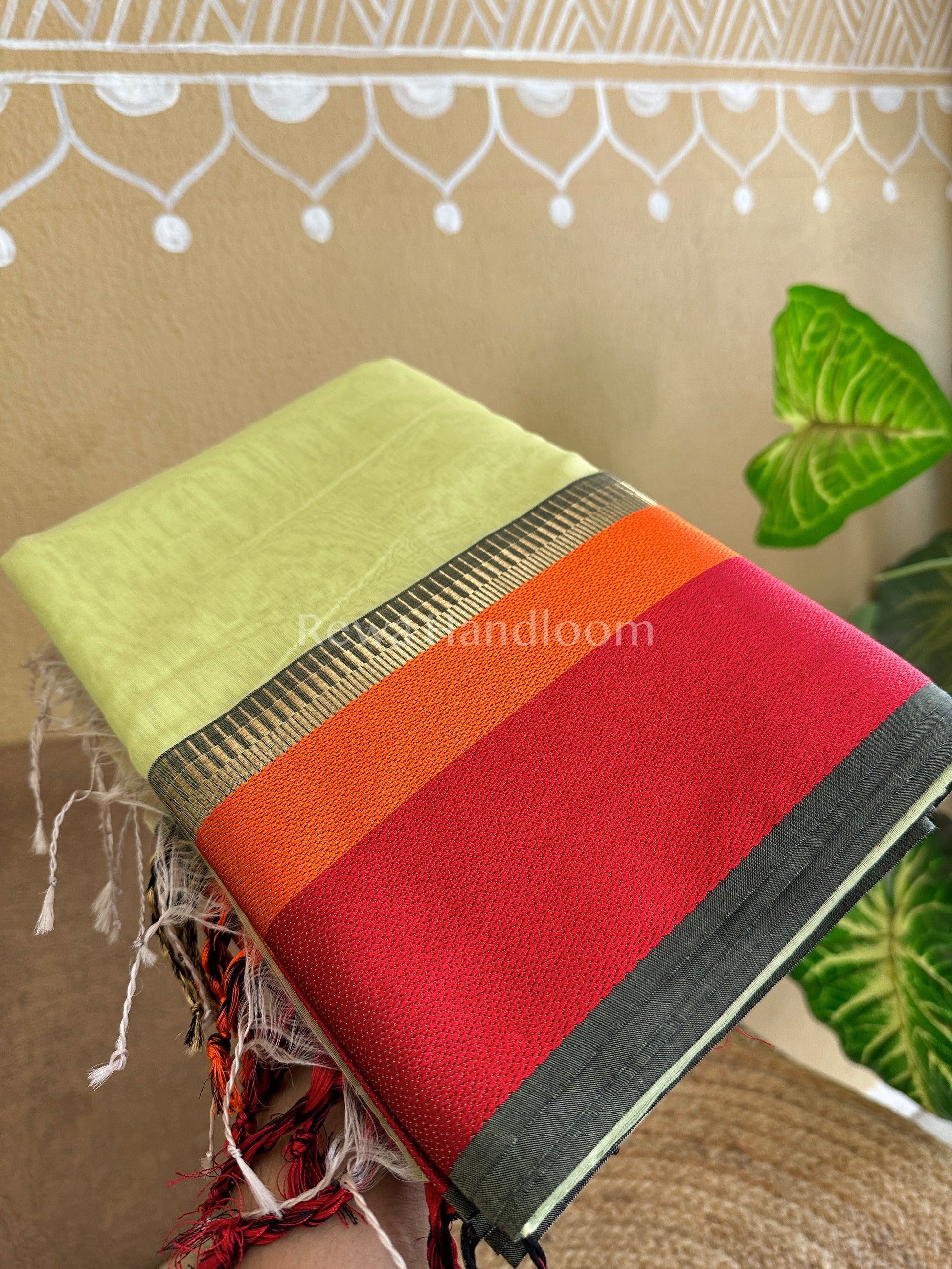 Maheshwari Multicolor Border Saree