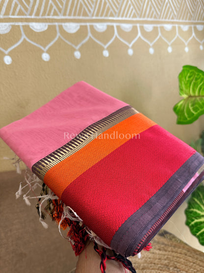 Maheshwari Multicolor Border Saree