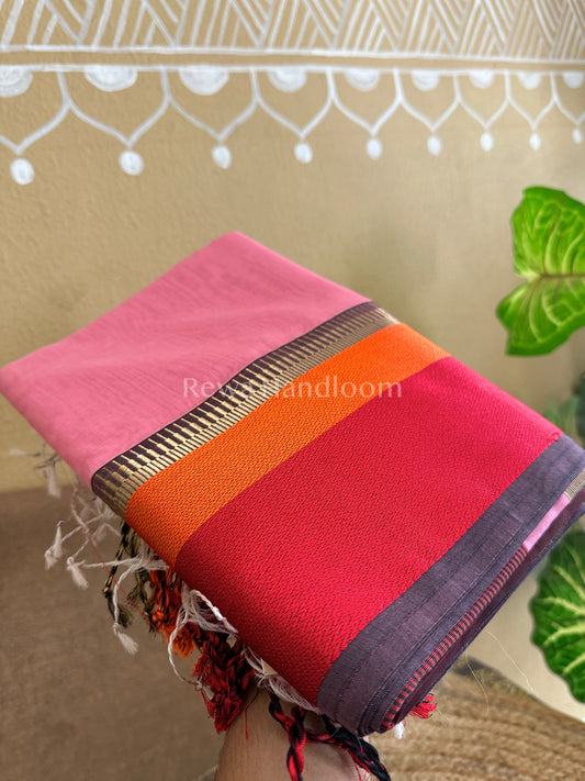Maheshwari Multicolor Border Saree