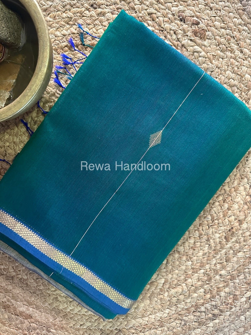Green Zari Butti Maheshwari Saree SBS019