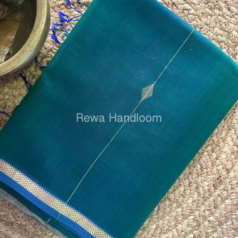 Green Zari Butti Maheshwari Saree SBS019