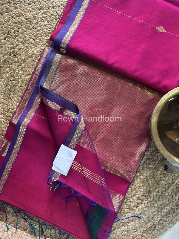  Zari Butti Maheshwari Saree