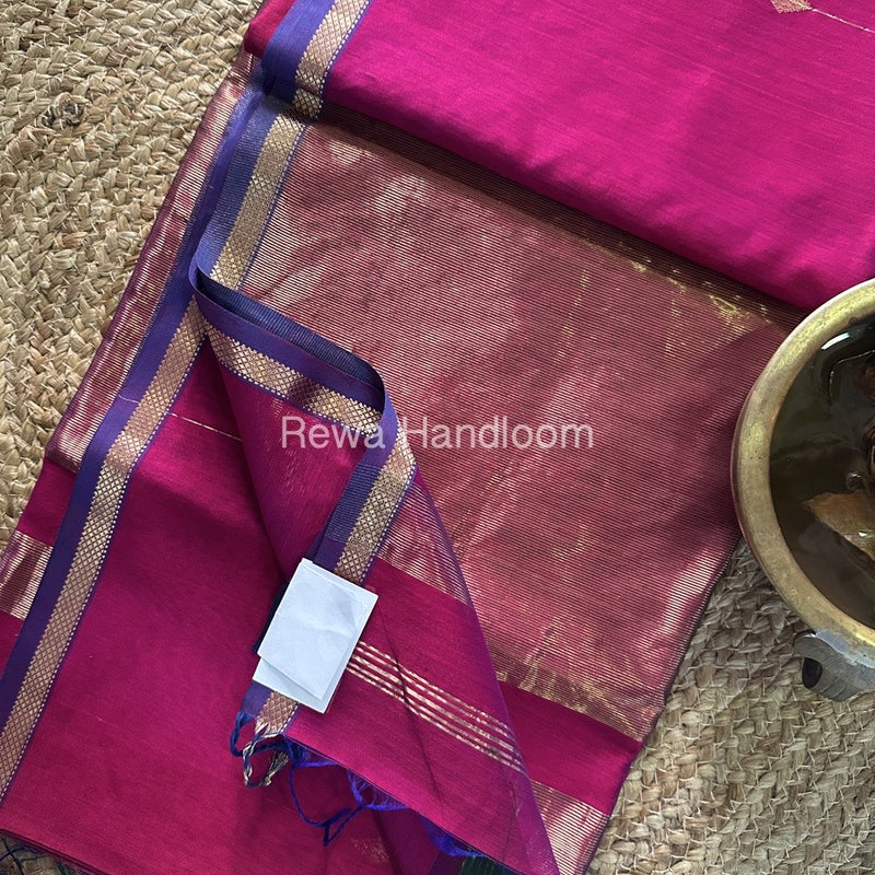  Zari Butti Maheshwari Saree