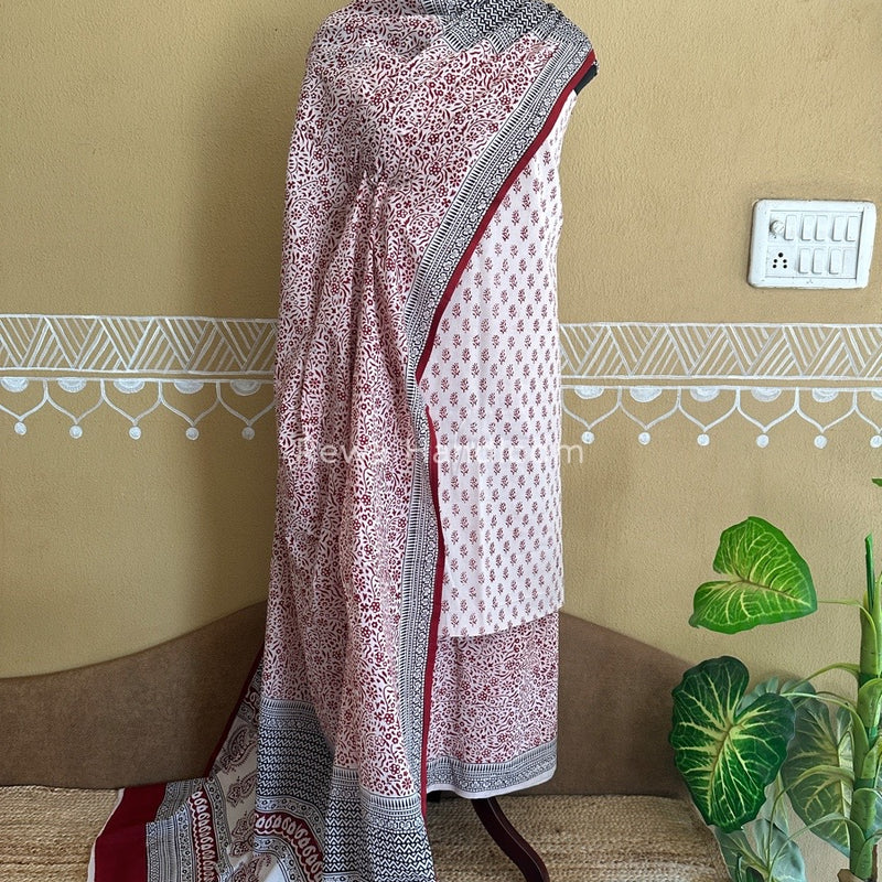  Bagh Print Cotton Suit