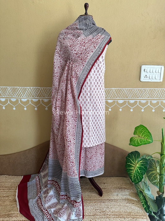  Bagh Print Cotton Suit