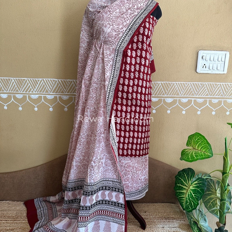  Bagh Print Cotton Suit