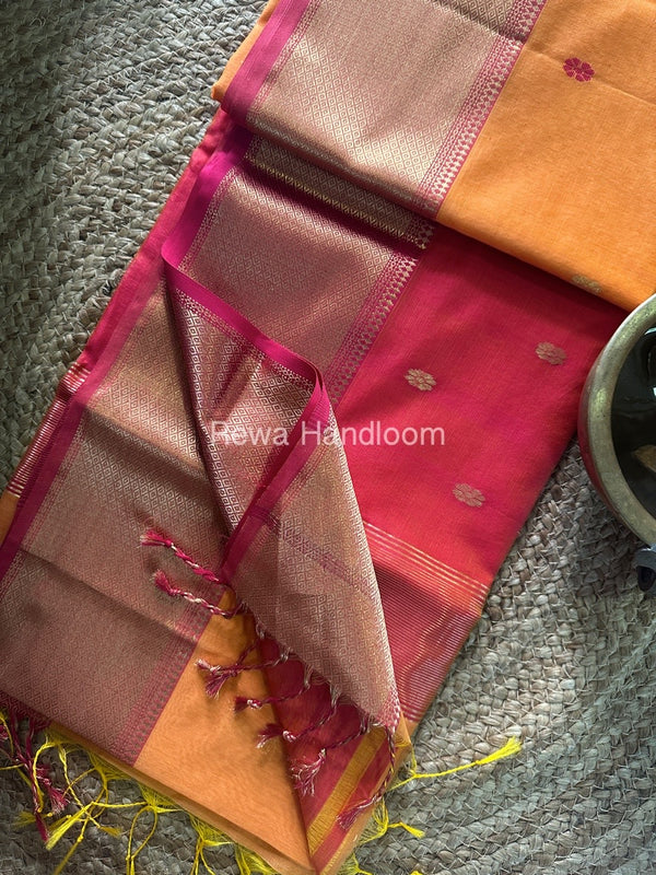 Maheshwari Zari Skirt Butti Saree