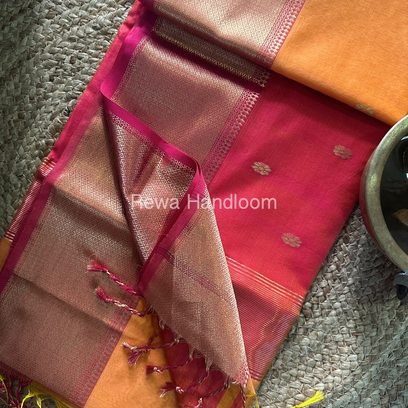 Maheshwari Zari Skirt Butti Saree