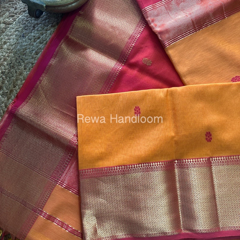 Maheshwari Zari Skirt Butti Saree