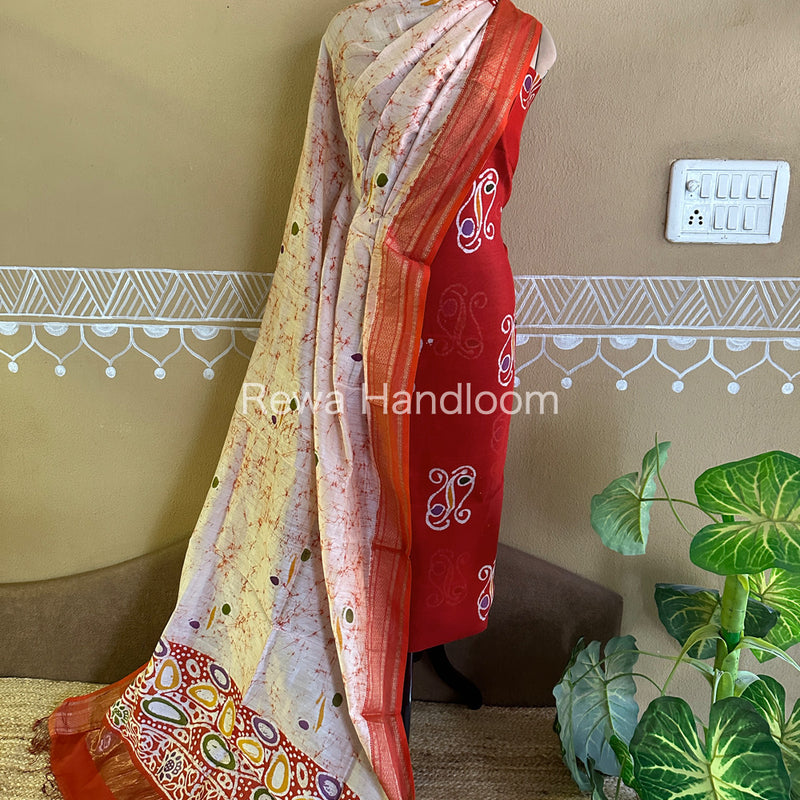Maheshwari Batik Printed Dress Material