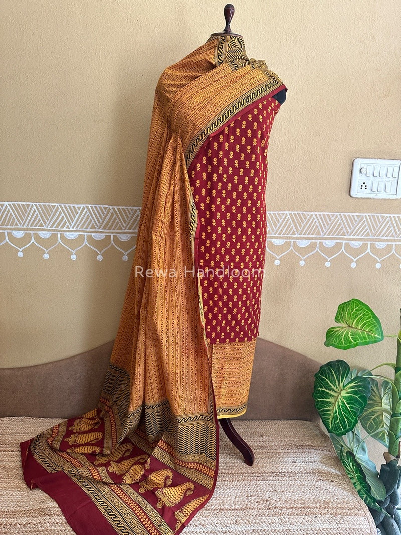  Bagh Print Cotton Suit
