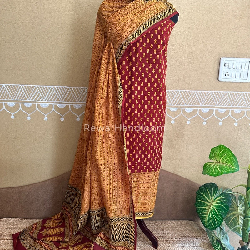  Bagh Print Cotton Suit