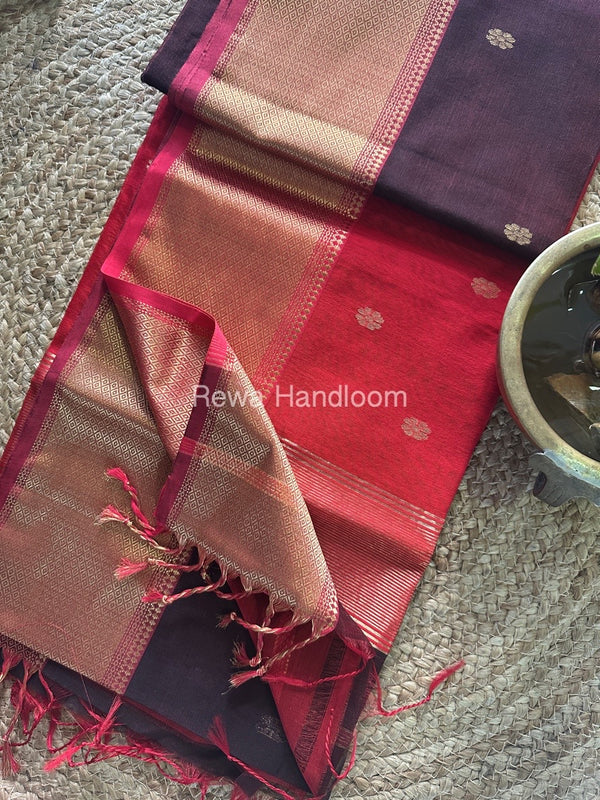 Maheshwari Zari Skirt Butti Saree