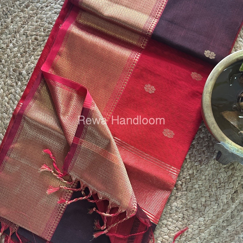 Maheshwari Zari Skirt Butti Saree