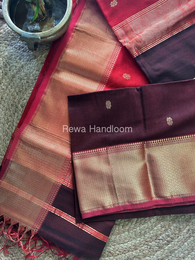 Maheshwari Zari Skirt Butti Saree