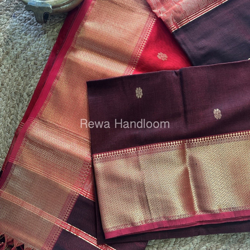 Maheshwari Zari Skirt Butti Saree