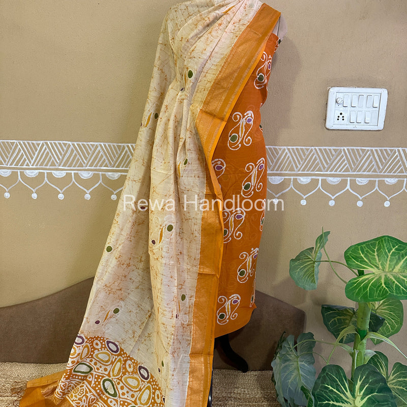 Maheshwari Batik Printed Dress Material
