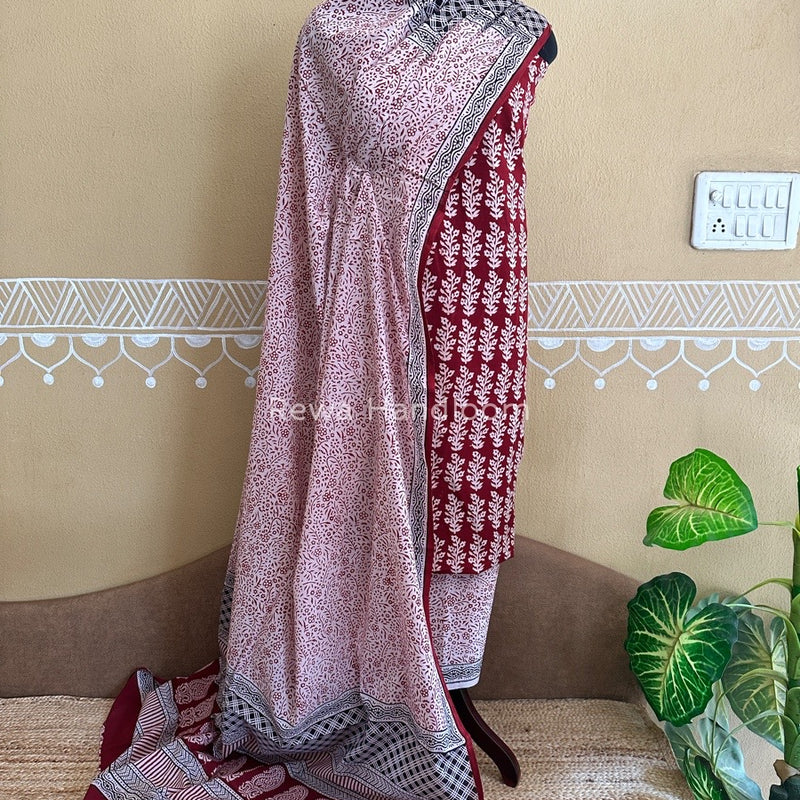  Bagh Print Cotton Suit