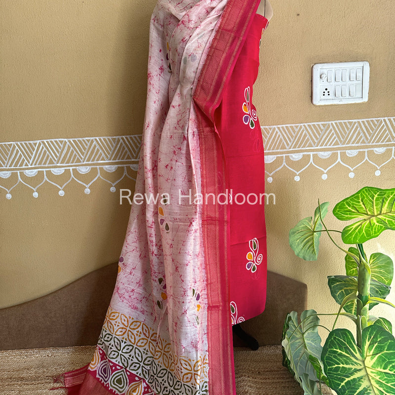 Maheshwari Batik Printed Dress Material