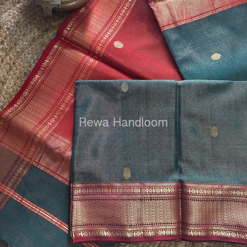 Maheshwari Tissue Butti Saree