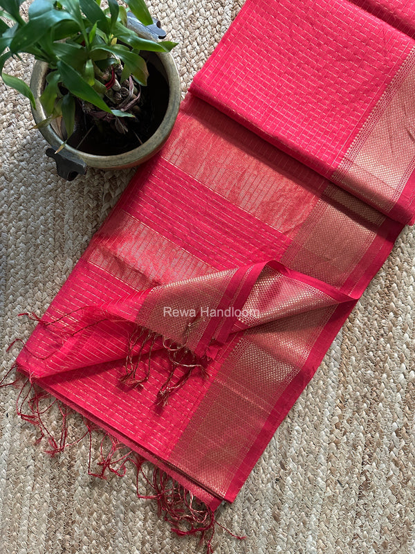 Maheshwari Zari Checks Saree